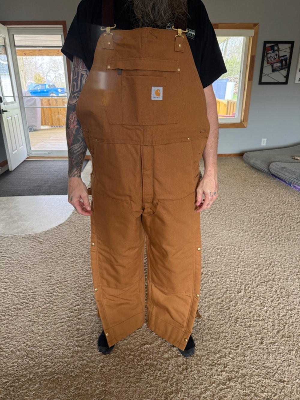 Carhartt Brown Duck Canvas Bib Overalls